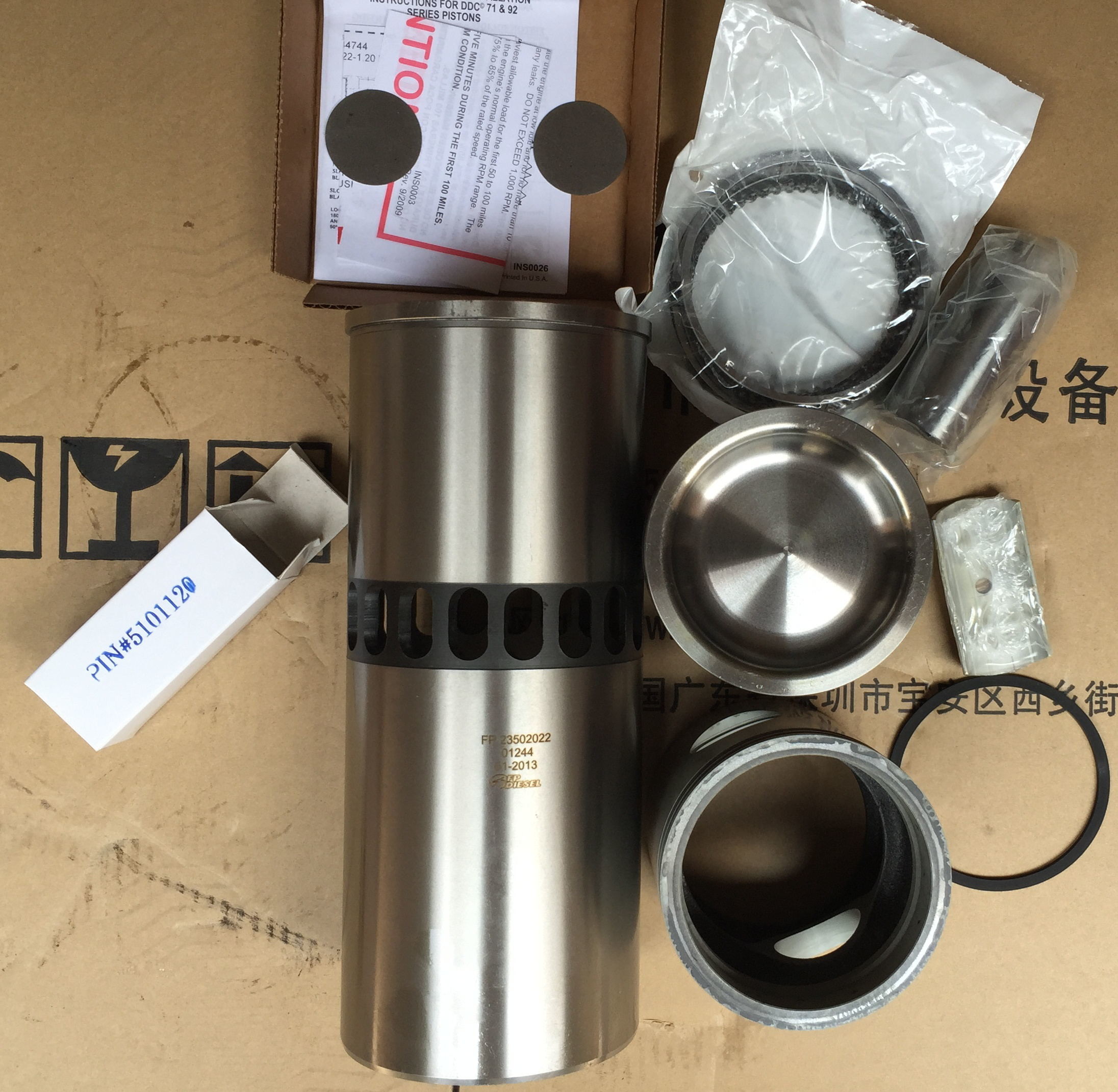 Detroit diesel engine parts,Cylinder liner piston for Detroit,Four ...